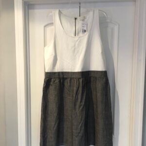 Forever 21 White and Gray Casual Dress
